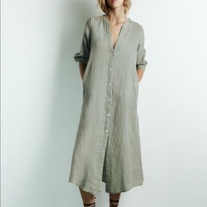 Zara linen tunic shirt dress